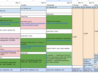 Arizona Trip Agenda March 2024